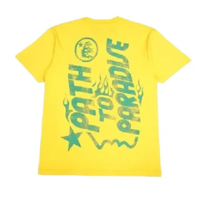 Hellstar-Jesus-Emblem-Yellow-T-Shirt