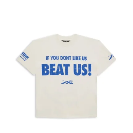 White/Blue Beat Us T-Shirt-4